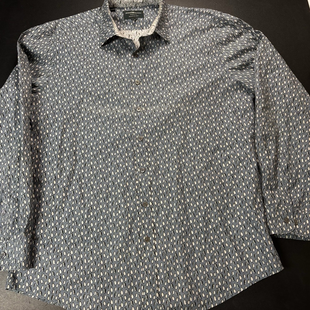 Rodd & Gunn Mens Sports Fit Penguin Print Button Down Shirt Woven in Italy Sz‎ L